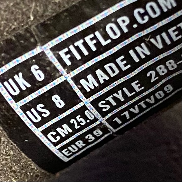 FitFlop Clog Sandals Slides Black Wedge Thong Size 8 - Picture 10 of 10